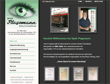Tablet Screenshot of optik-plagemann.de